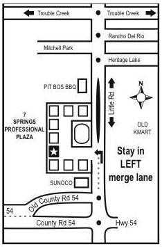 Map to our location.